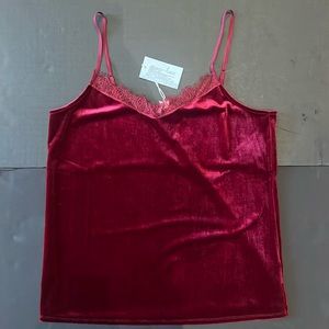 Grace & Lace, Velvet Cami, Size Large, NWT